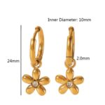 Flower Hoops Earrings