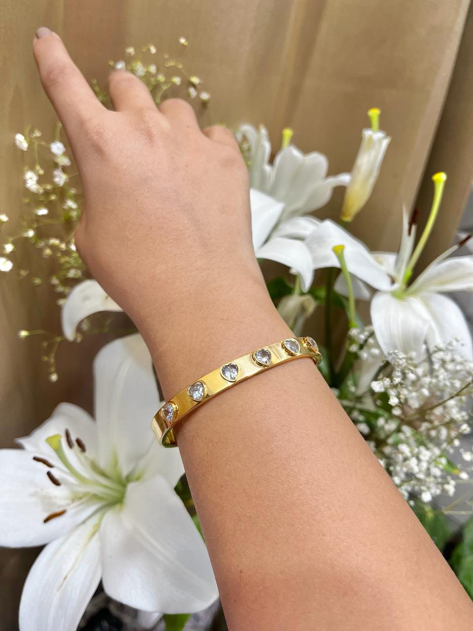 Heart Crystals Waterproof Bracelet
