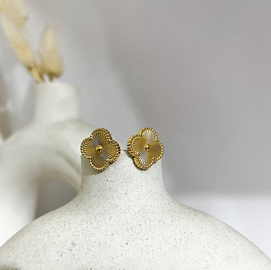 Gold Clover Studs
