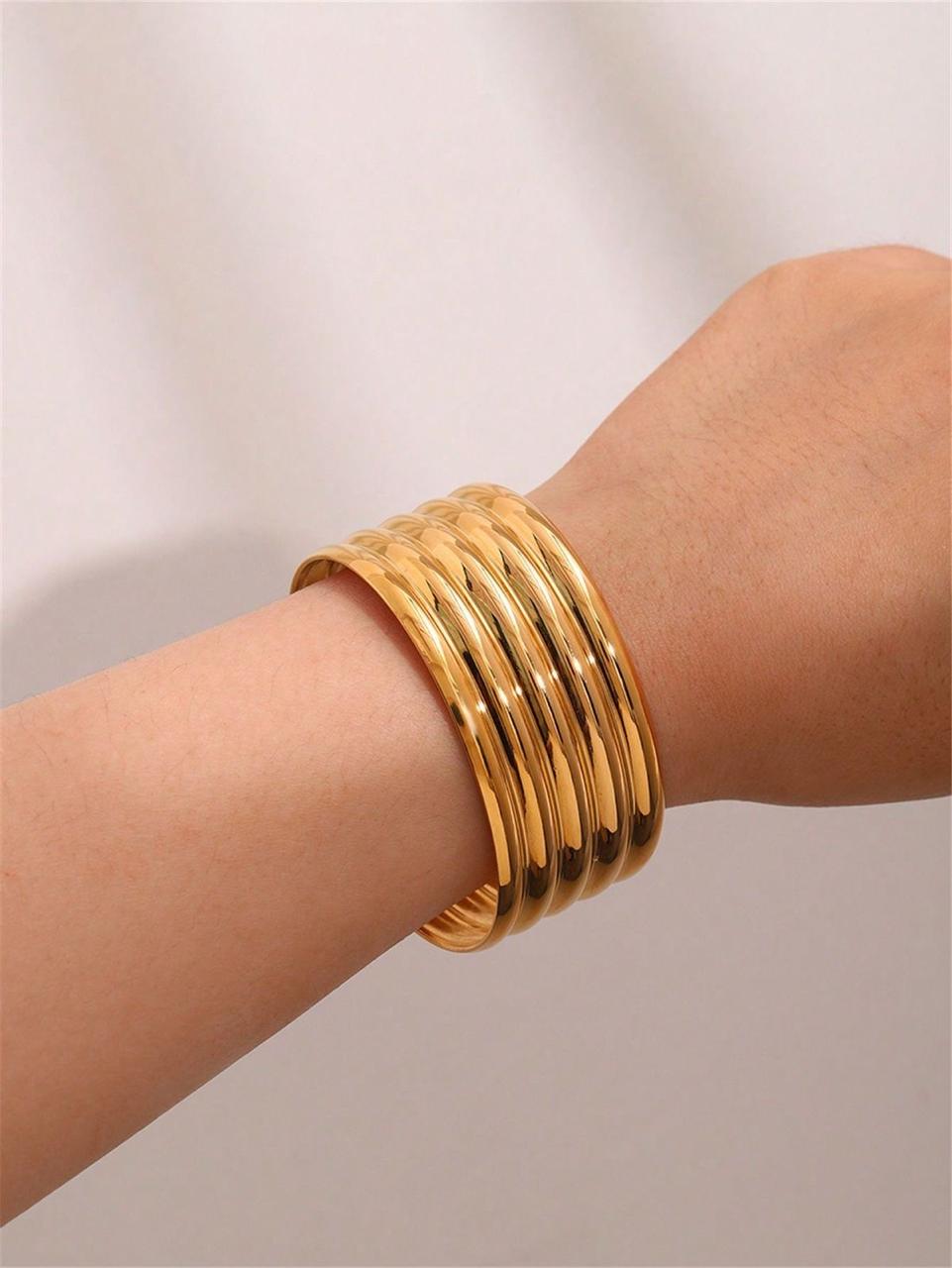 Statement Mixed Metal Waterproof Cuffs