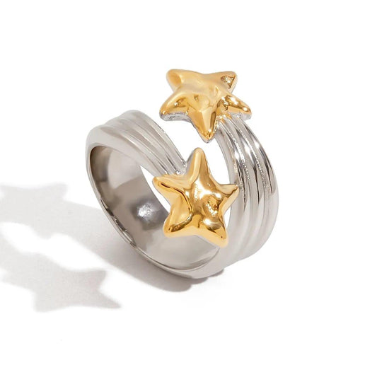 Star Mixed Metal Ring