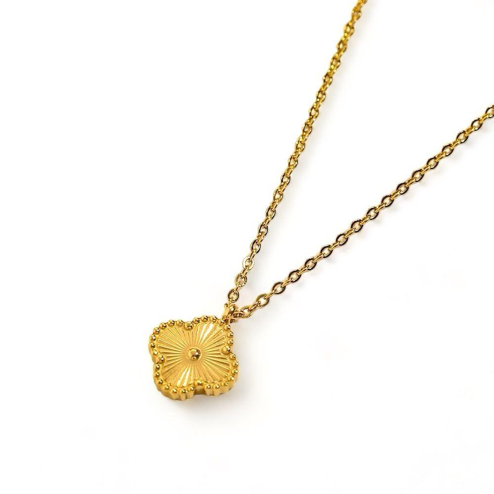 Gold Clover Pendant Necklace