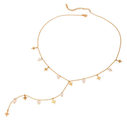 Pearl And Tassels Y Necklace