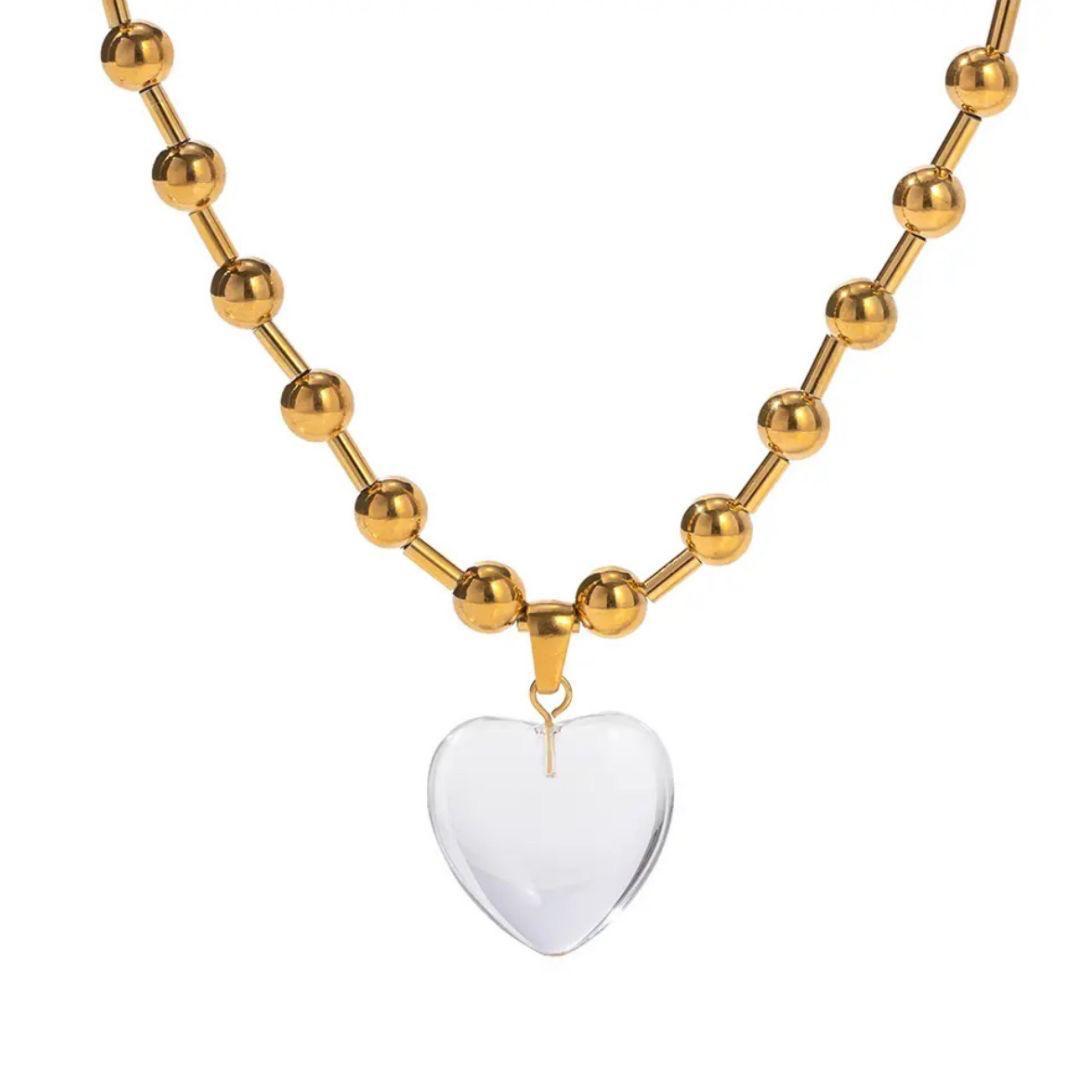 Glass Heart Necklace