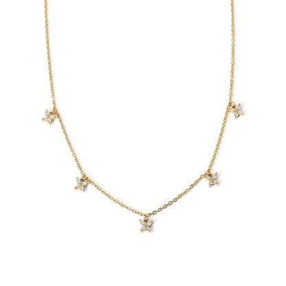 Minimal Butterfly Zircon Necklace