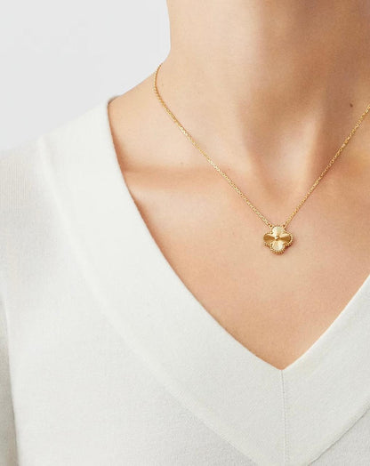 Gold Clover Pendant Necklace
