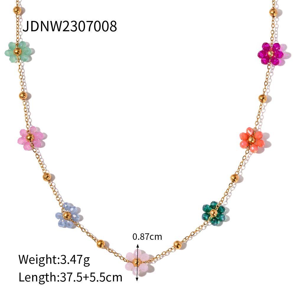 Multi-coloured Flower Necklace