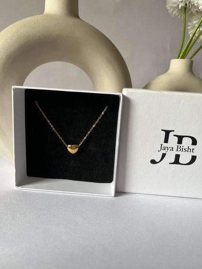 18 k Gold Plated Minimal Heart Necklace