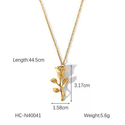 Rose Pendant Necklace