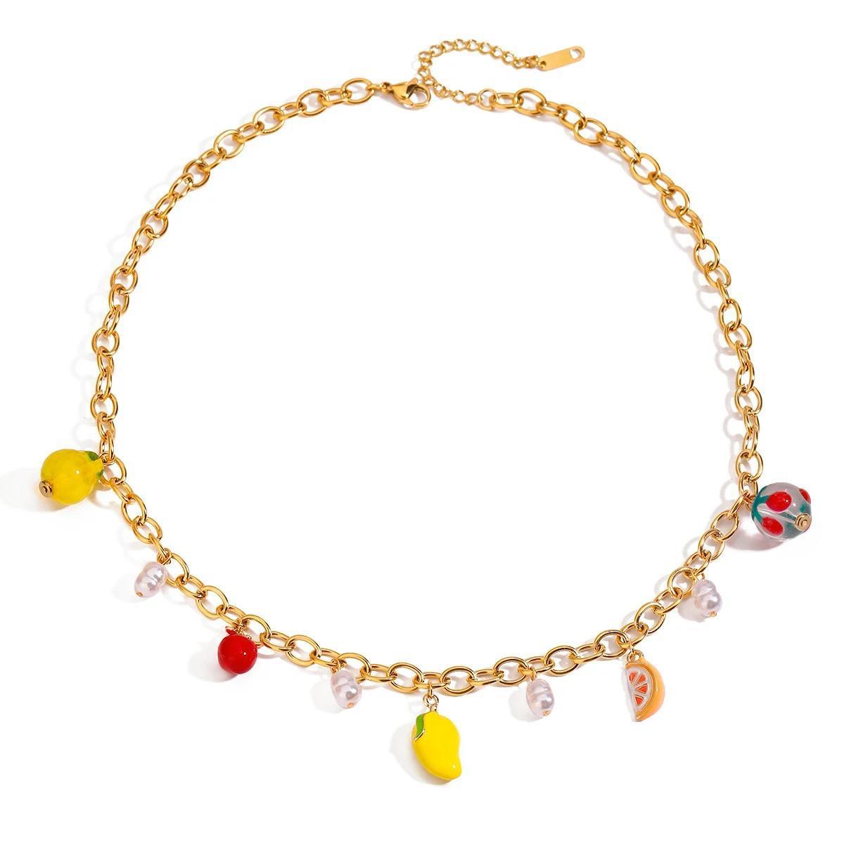 Fruit Charms Waterproof Necklace