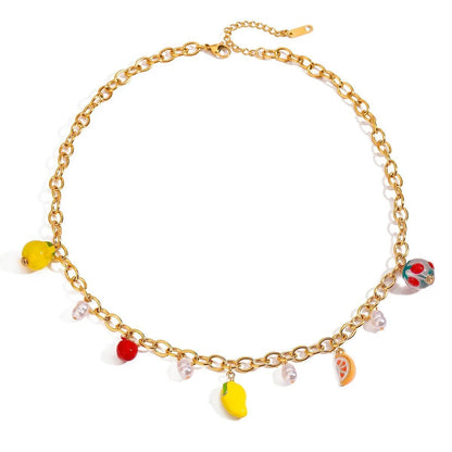 Fruit Charms Waterproof Necklace
