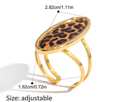 Leopard Print Luxe Waterproof Rings