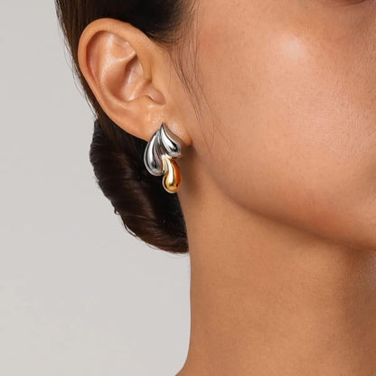 Drop Mixed Metal Waterproof Earrings