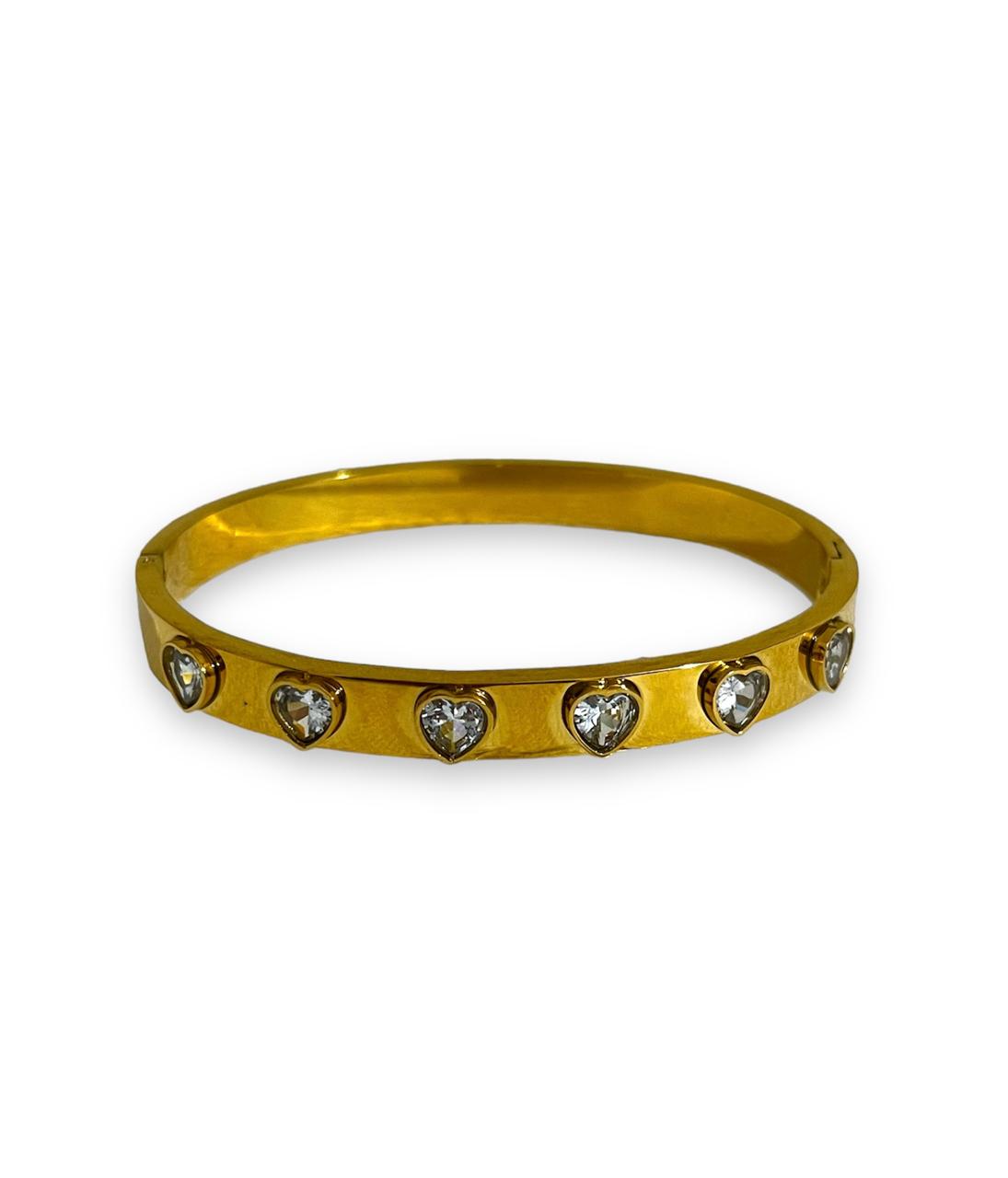 Heart Crystals Waterproof Bracelet