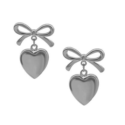 Bow Hearts Waterproof Earrings