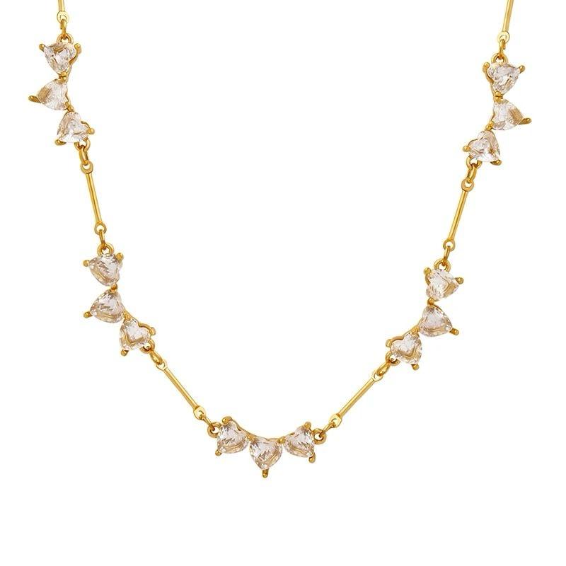 Heart Shaped Zircon Chain Necklace