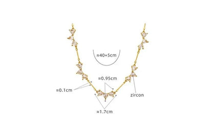 Heart Shaped Zircon Chain Necklace