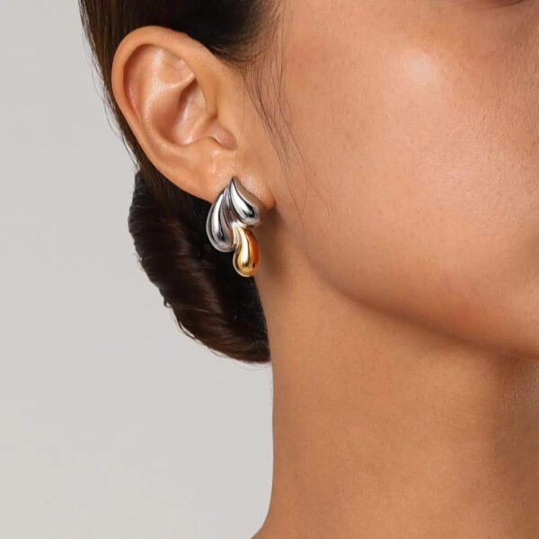 Drop Mixed Metal Waterproof Earrings