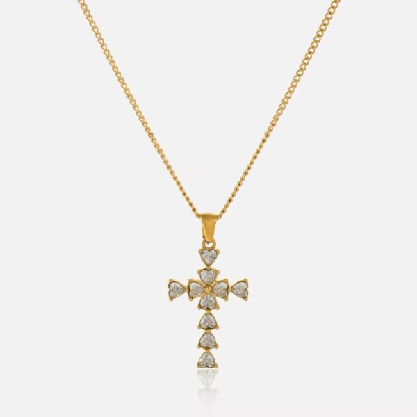 Studded Cross Waterproof Pendant