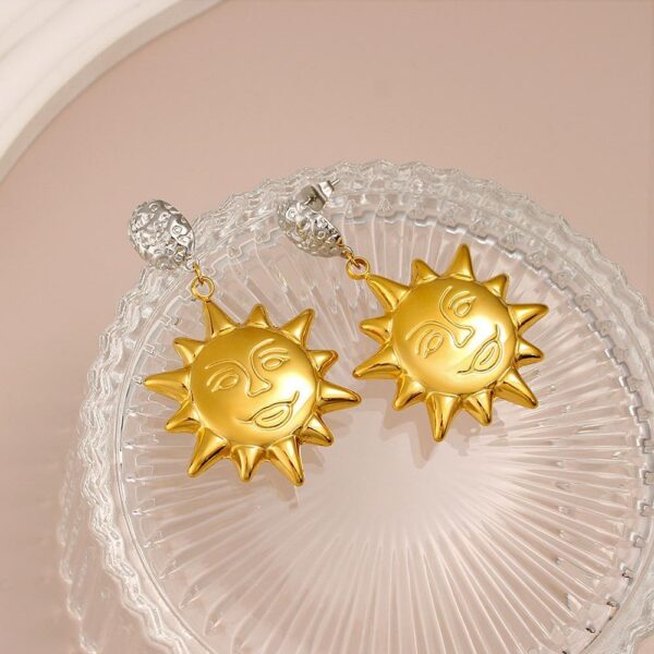 Sun Mixed Metals Waterproof Earrings - Image 3