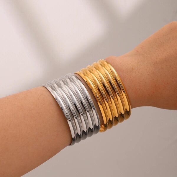 Statement Mixed Metal Waterproof Cuffs