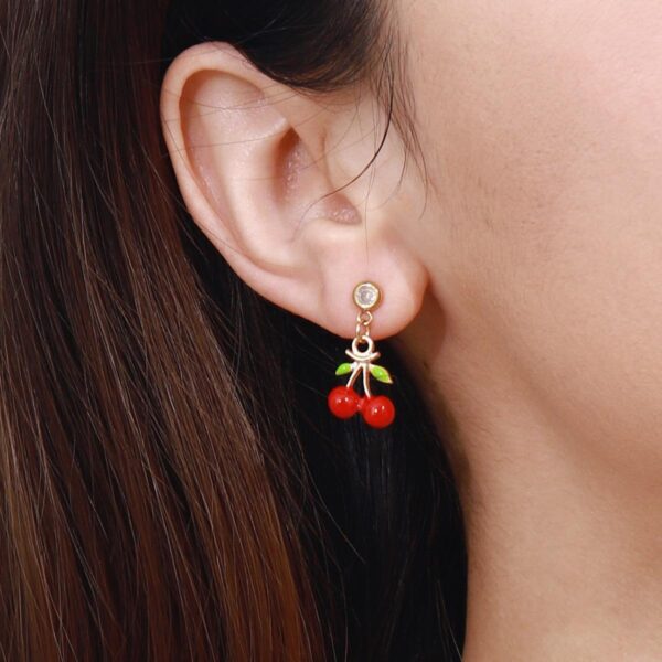 Cherry Fruit Waterproof Earrings