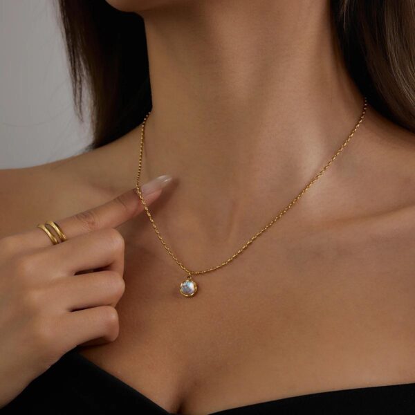 Moonstone Minimalist Waterproof Necklace