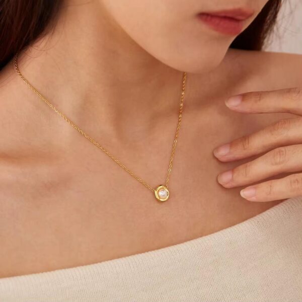 Pearl Waterproof Minimalist Necklace - Image 5