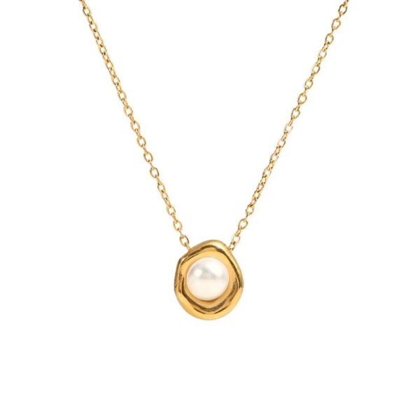 Pearl Waterproof Minimalist Necklace - Image 2