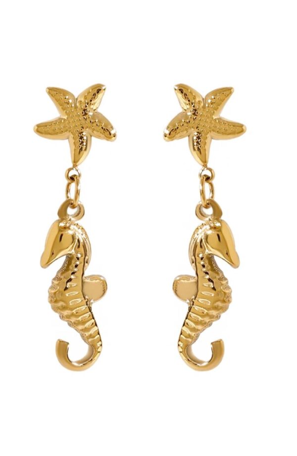 Starfish Seahorse Waterproof Earrings