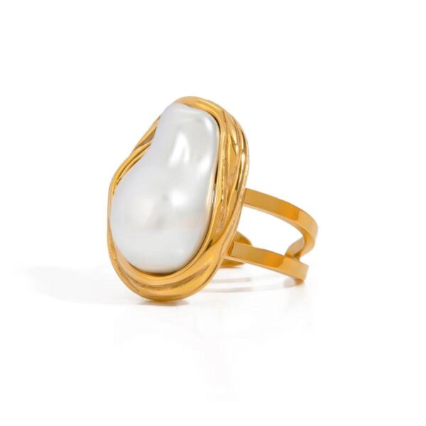 Chunky Pearl Statement Waterproof Ring