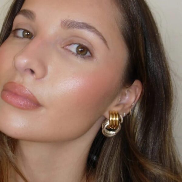 Luna Waterproof Mixed Metals Earrings - Image 2