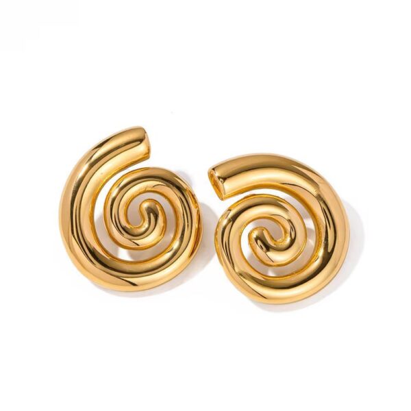 Spiral Statement Waterproof Earrings - Image 2
