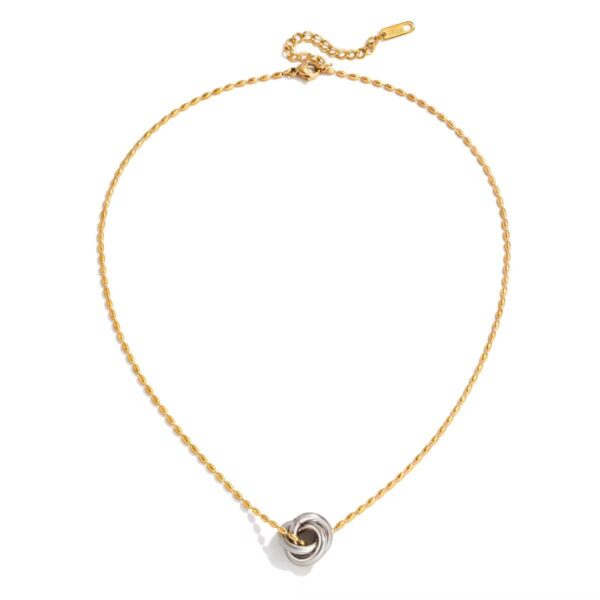 Aster Mixed Metal Waterproof Necklace - Image 3