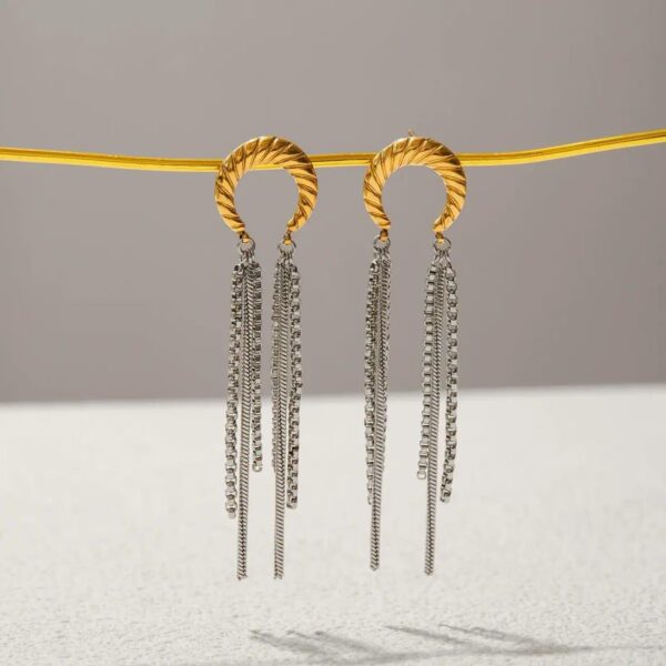 Zarina Waterproof Mixed Metals Earrings - Image 2