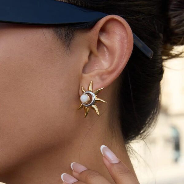 Surya Waterproof Mixed Metals Earrings
