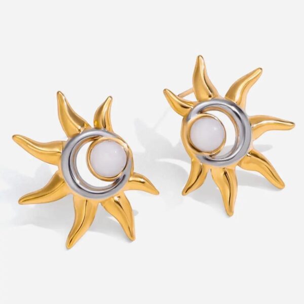 Surya Waterproof Mixed Metals Earrings - Image 2