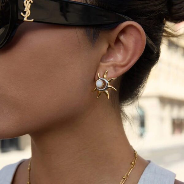 Surya Waterproof Mixed Metals Earrings - Image 3